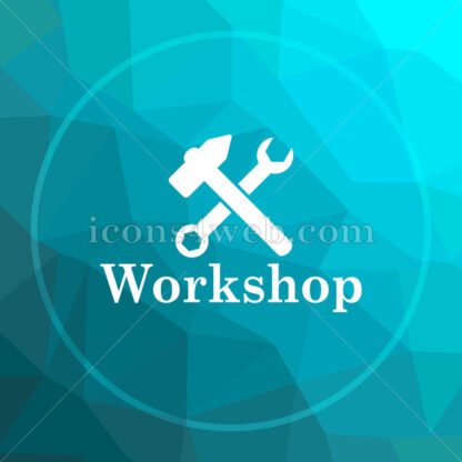 Workshop low poly button. - Website icons