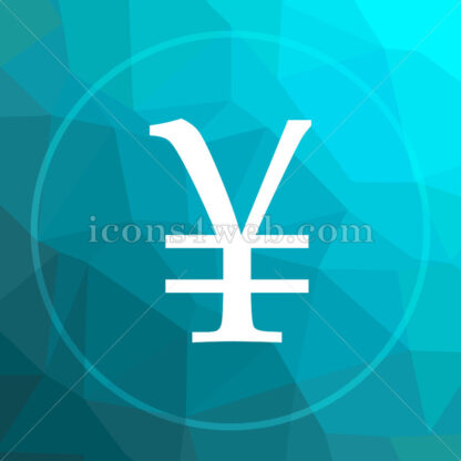 Yen low poly button. - Website icons