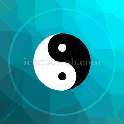Ying yang low poly button. - Website icons