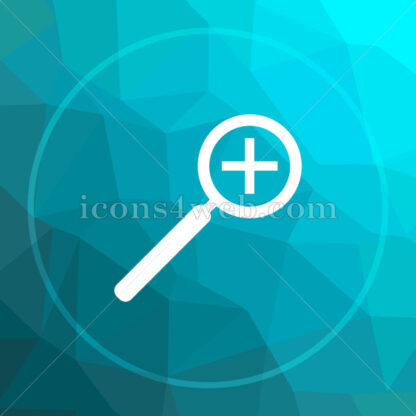 Zoom in low poly button. - Website icons