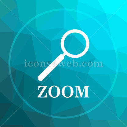 Zoom with loupe low poly button. - Website icons