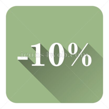 10 percent discount flat icon with long shadow vector – royalty free icon - Icons for website