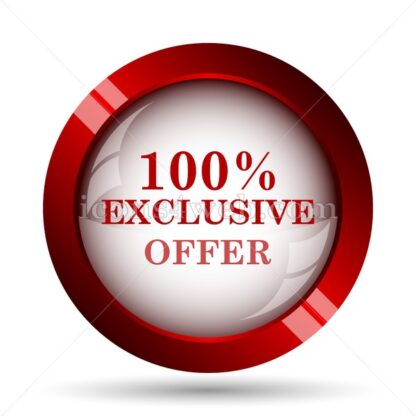 100% exclusive offer website icon. High quality web button. - Icons for website