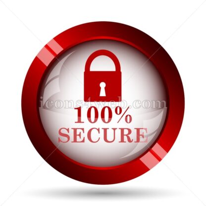 100 percent secure website icon. High quality web button. - Icons for website