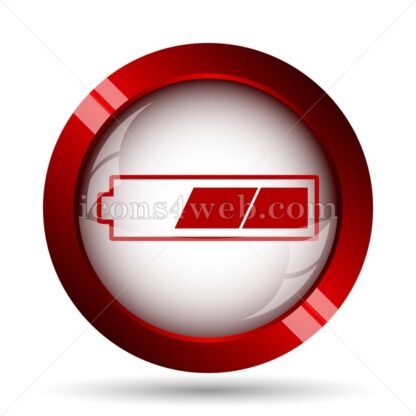 2 thirds charged battery website icon. High quality web button. - Icons for website