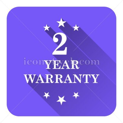 2 year warranty flat icon with long shadow vector – website icon - Icons for website