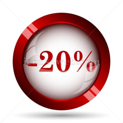 20 percent discount website icon. High quality web button. - Icons for website