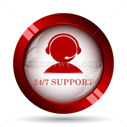 24-7 Support website icon. High quality web button. - Icons for website