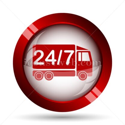 24 7 delivery truck website icon. High quality web button. - Icons for website