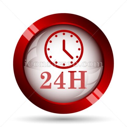 24H clock website icon. High quality web button. - Icons for website