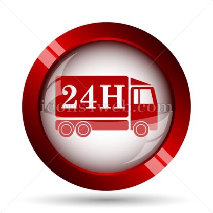24H delivery truck website icon. High quality web button. - Icons for website
