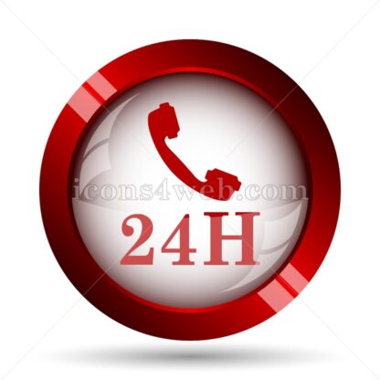 24H phone website icon. High quality web button. - Icons for website
