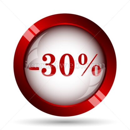 30 percent discount website icon. High quality web button. - Icons for website