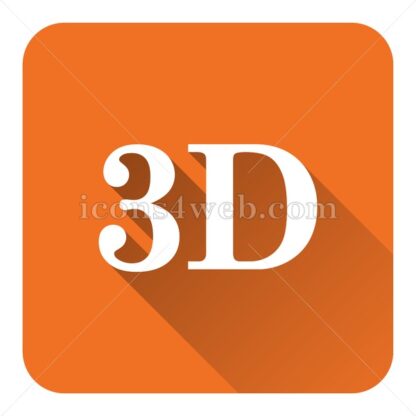 3D flat icon with long shadow vector – royalty free icon - Icons for website