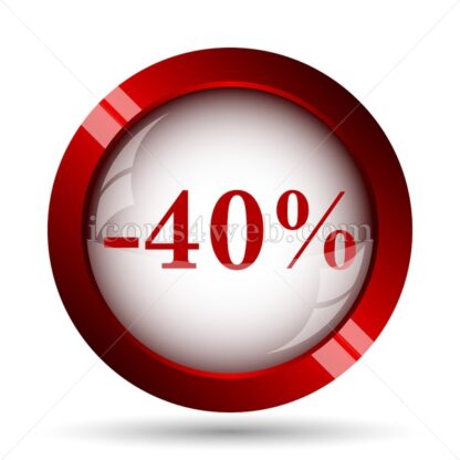 40 percent discount website icon. High quality web button. - Icons for website