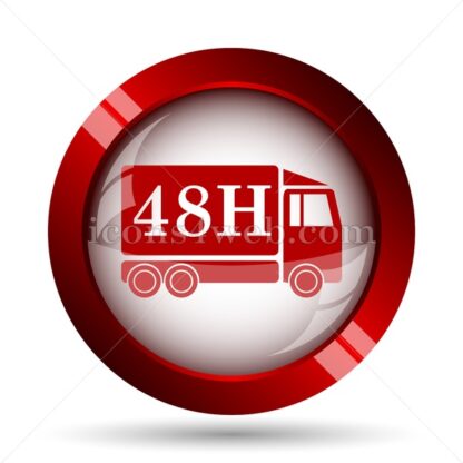 48H delivery truck website icon. High quality web button. - Icons for website