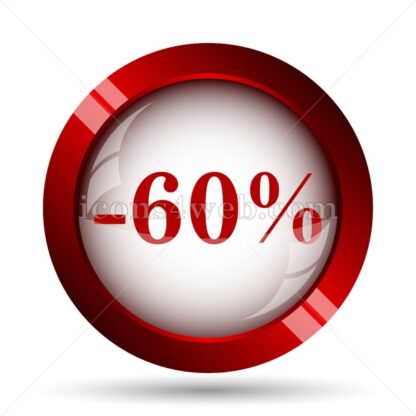 60 percent discount website icon. High quality web button. - Icons for website
