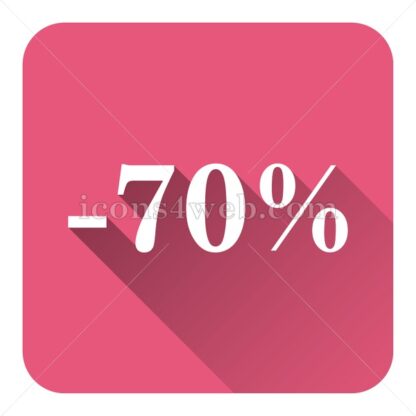 70 percent discount flat icon with long shadow vector – royalty free icon - Icons for website