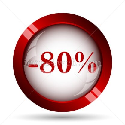 80 percent discount website icon. High quality web button. - Icons for website
