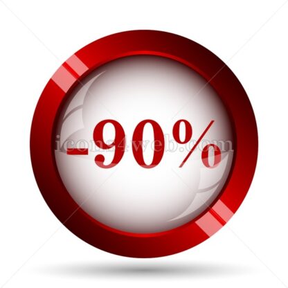 90 percent discount website icon. High quality web button. - Icons for website