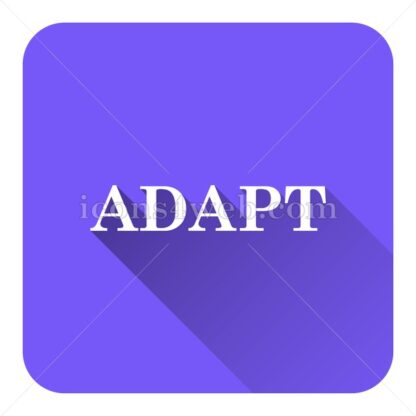 Adapt flat icon with long shadow vector – vector button - Icons for website