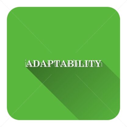 Adaptability flat icon with long shadow vector – vector button - Icons for website