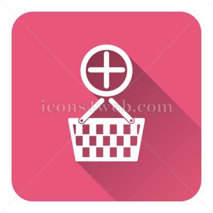 Add to basket flat icon with long shadow vector – icons for website - Icons for website