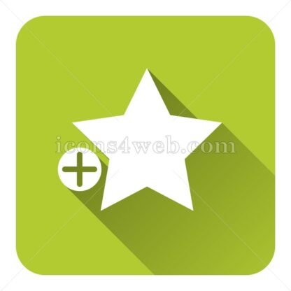 Add to favorites flat icon with long shadow vector – website icon - Icons for website