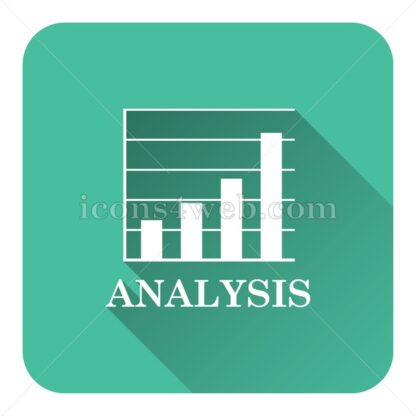 Analysis flat icon with long shadow vector – internet icon - Icons for website