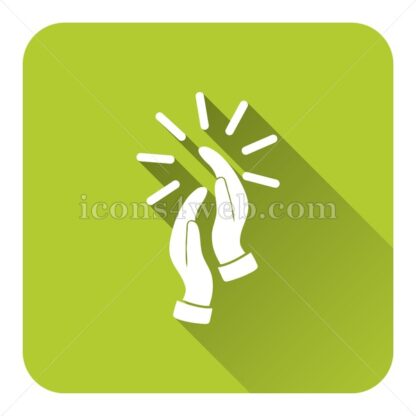 Applause flat icon with long shadow vector – button for website - Icons for website