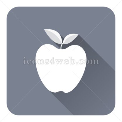 Apple flat icon with long shadow vector – website icon - Icons for website