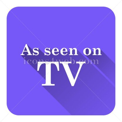 As seen on TV flat icon with long shadow vector – royalty free icon - Icons for website