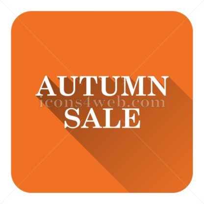 Autumn sale flat icon with long shadow vector – web page icon - Icons for website