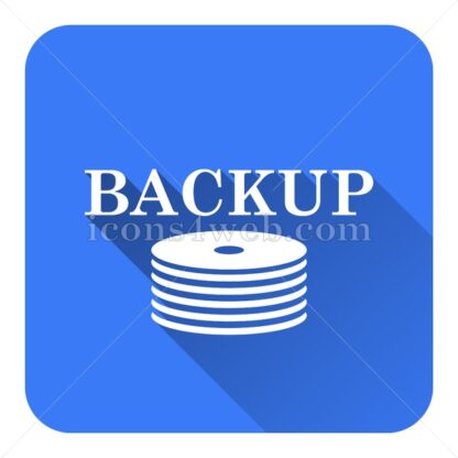 Back-up flat icon with long shadow vector – website icon - Icons for website