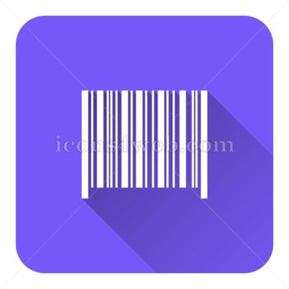 Barcode flat icon with long shadow vector – graphic design icon - Icons for website