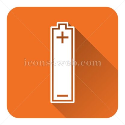 Battery flat icon with long shadow vector – royalty free icon - Icons for website