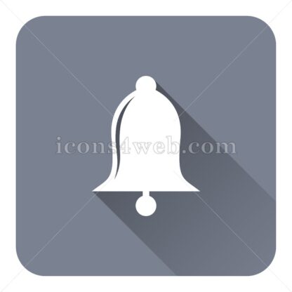 Bell flat icon with long shadow vector – web page icon - Icons for website
