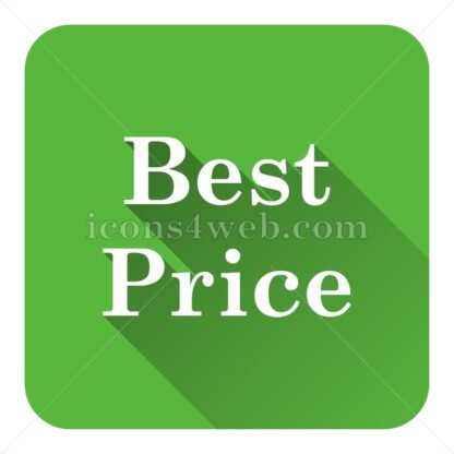 Best price flat icon with long shadow vector – royalty free icon - Icons for website