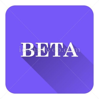Beta flat icon with long shadow vector – graphic design icon - Icons for website