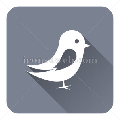 Bird flat icon with long shadow vector – web page icon - Icons for website