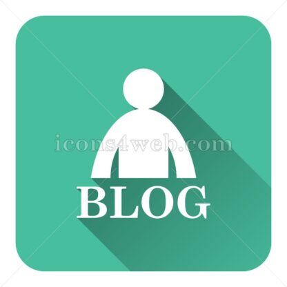 Blog flat icon with long shadow vector – website icon - Icons for website