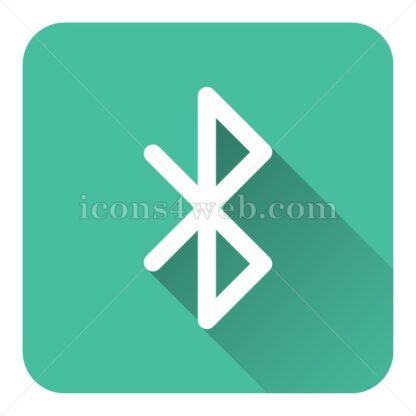 Bluetooth flat icon with long shadow vector – website button - Icons for website