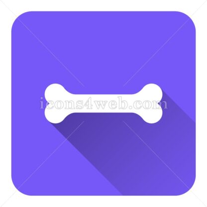 Bone flat icon with long shadow vector – website button - Icons for website