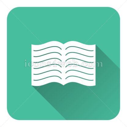 Book flat icon with long shadow vector – stock icon - Icons for website