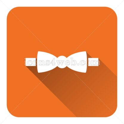 Bow tie flat icon with long shadow vector – button for website - Icons for website