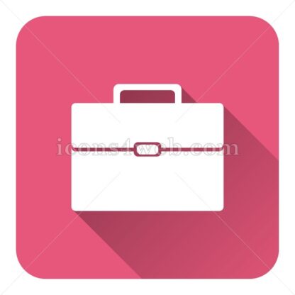 Briefcase flat icon with long shadow vector – website icon - Icons for website