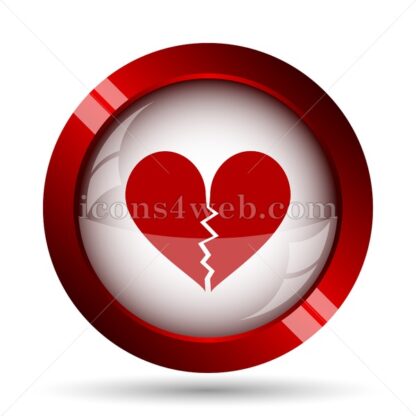 Broken heart website icon. High quality web button. - Icons for website