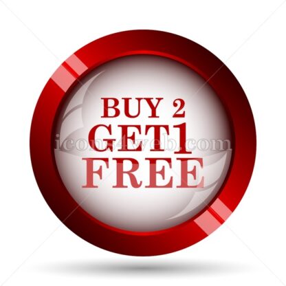 Buy 2 get 1 free offer website icon. High quality web button. - Icons for website