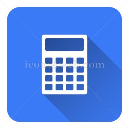 Calculator flat icon with long shadow vector – web icon - Icons for website