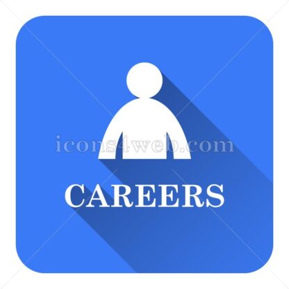 Careers flat icon with long shadow vector – web design icon - Icons for website